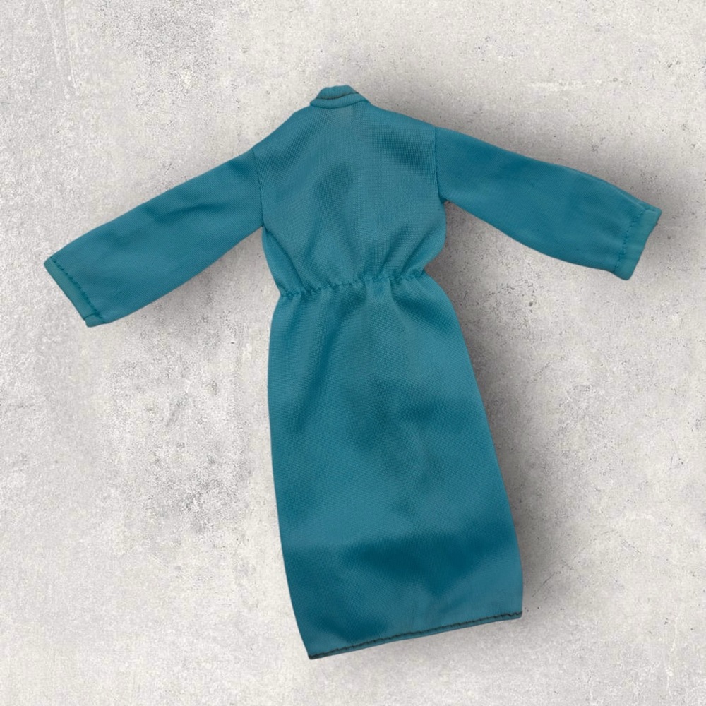 Vintage Barbie Best Buy Doll Dress 2556 Clothes Blue Career Tie Bow Tricot 1976 - Picture 2 of 6